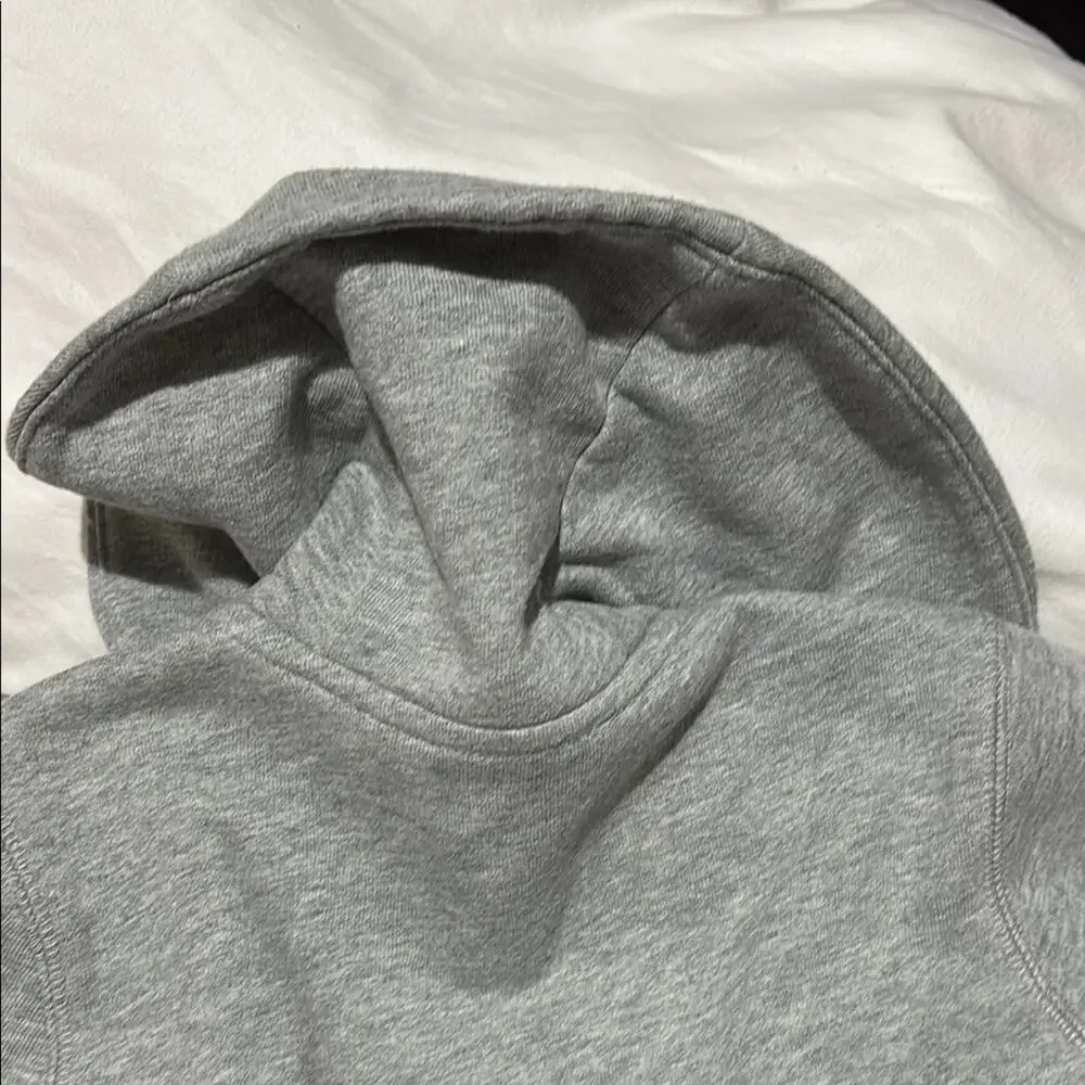 Ralph Lauren S 7 Gray Peplum sweatshirt jacket hook/eye closure euc worn once